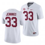 Men's Alabama Crimson Tide #33 Anfernee Jennings White 2019 NCAA Away Game College Football Jersey 2403BBCT7